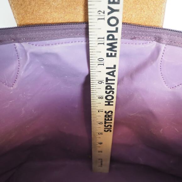 Longchamp Le Pilage Original Nylon Tote Bag Made in France Purple Shoulder Tote - Picture 13 of 16